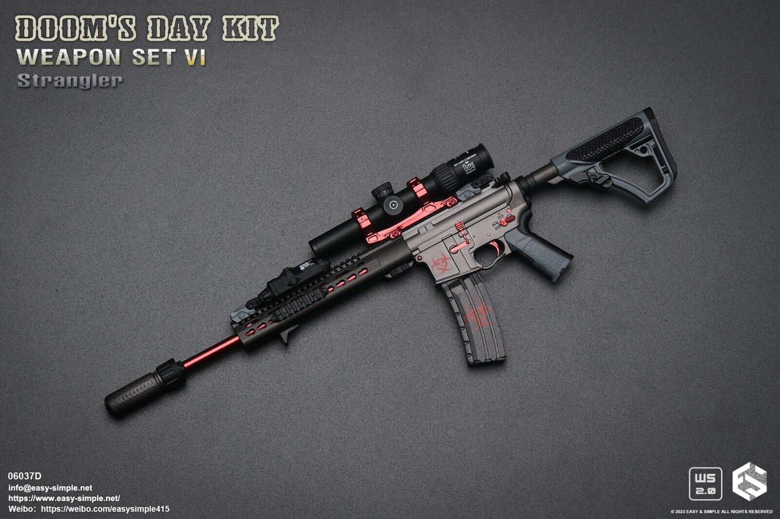 1:6 scale Easy & Simple Doom's Day Kit Weapon Set VI Ver D Strangler 06037D