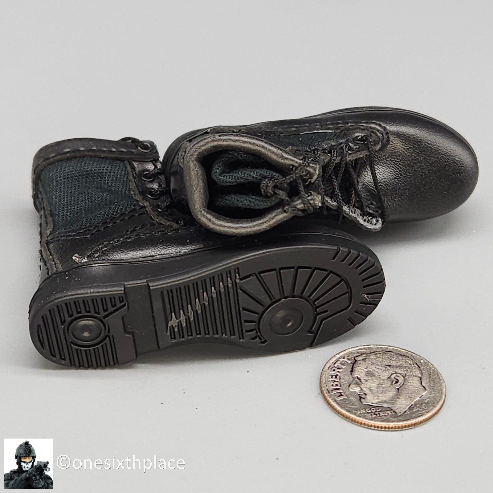 1:6 scale DiD LAPT SWAT Speed Black Tactical Boots for 12" Figures