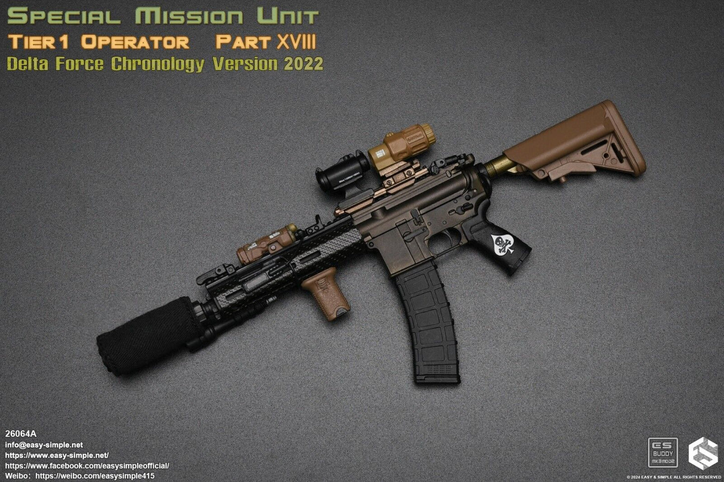 1:6 scale Easy & Simple Delta Force Chronology 2022 Ver. A HK416 Rifle Set