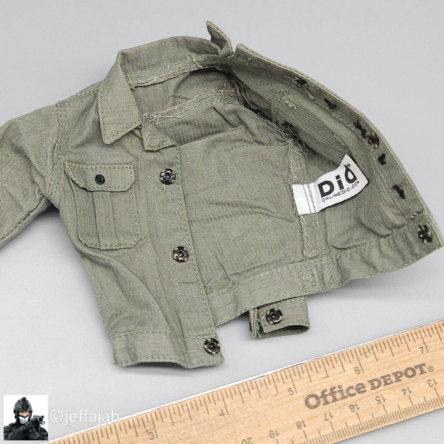 1:6 scale DiD WWII USMC George Puller Green Uniform READ NOTES for 12" Figures