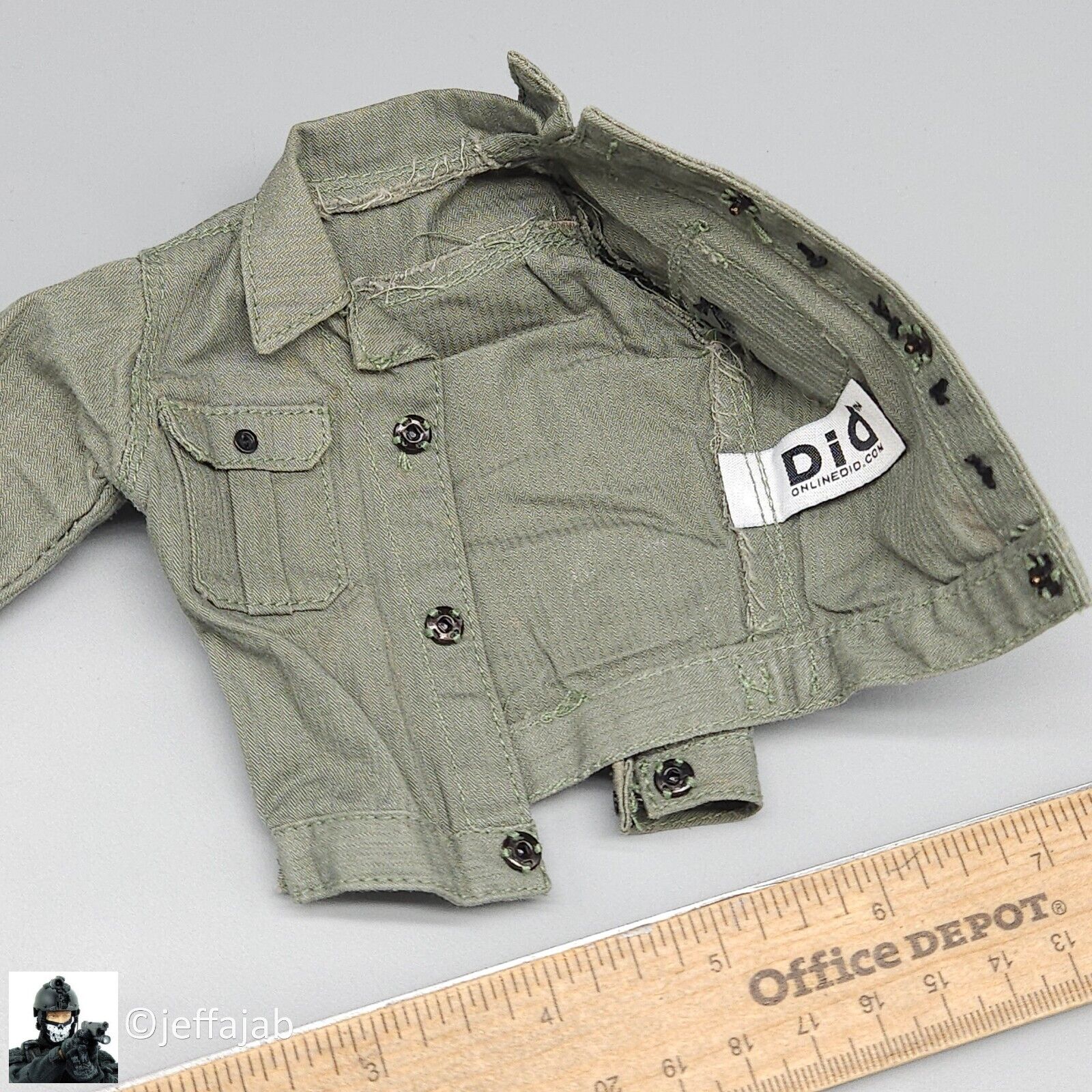 1:6 scale DiD WWII USMC George Puller Green Uniform READ NOTES for 12" Figures