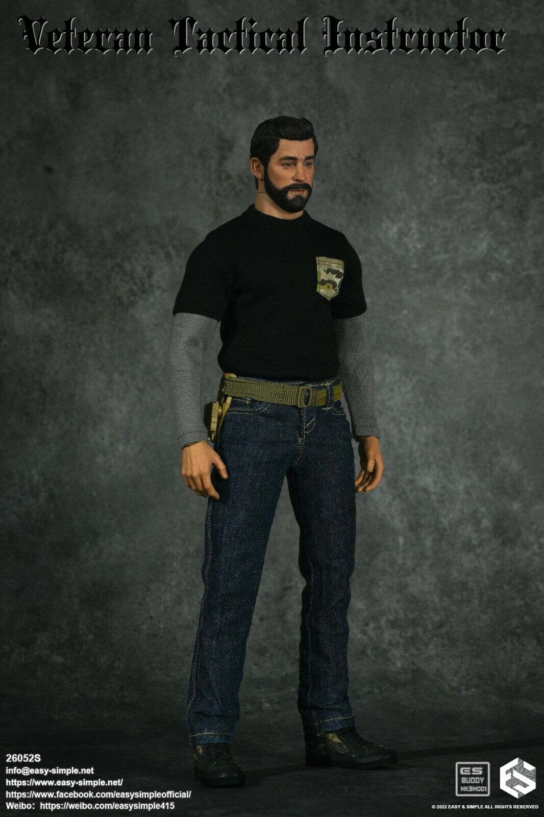 1:6 Easy & Simple Veteran Tactical Instructor Torso Fat Pad for 12" Figures