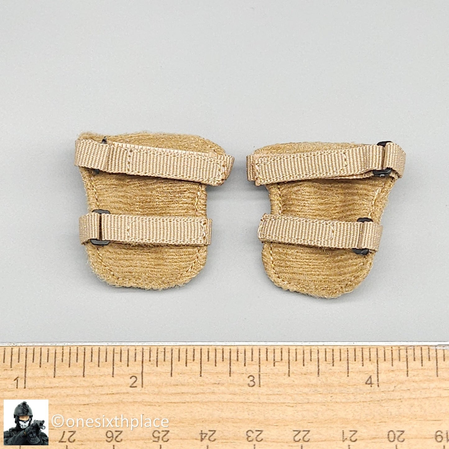 1:6 King's Toy USMC SRT Tan Knee Pads for 12" Figures