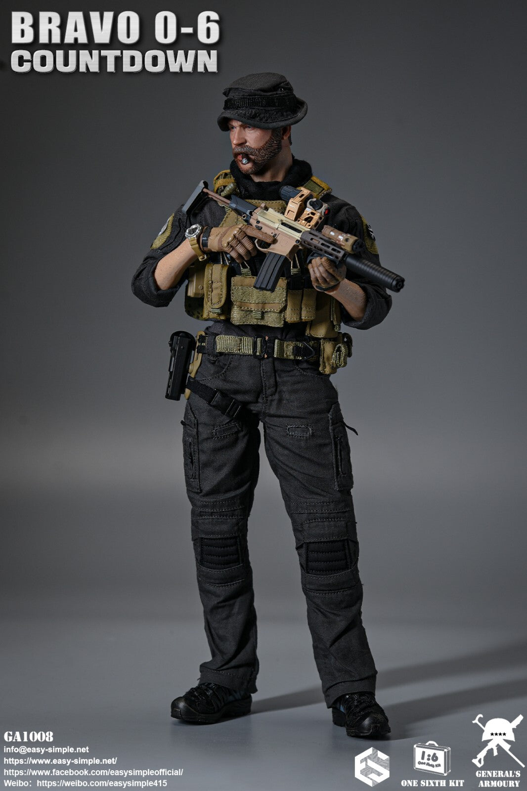 1:6 General's Armoury Bravo 0-6 Countdown Striker Gen 2 Shirt for 12" Figures