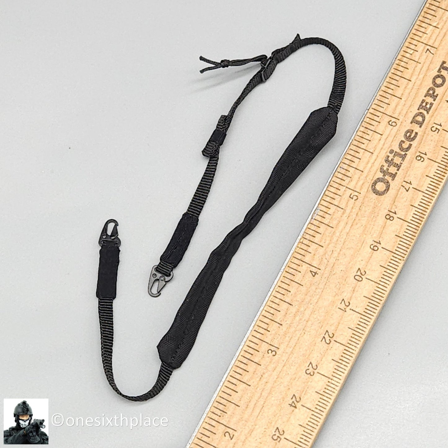 1:6 scale Soldier Story Black Padded Rifle Sling for 12" Figures