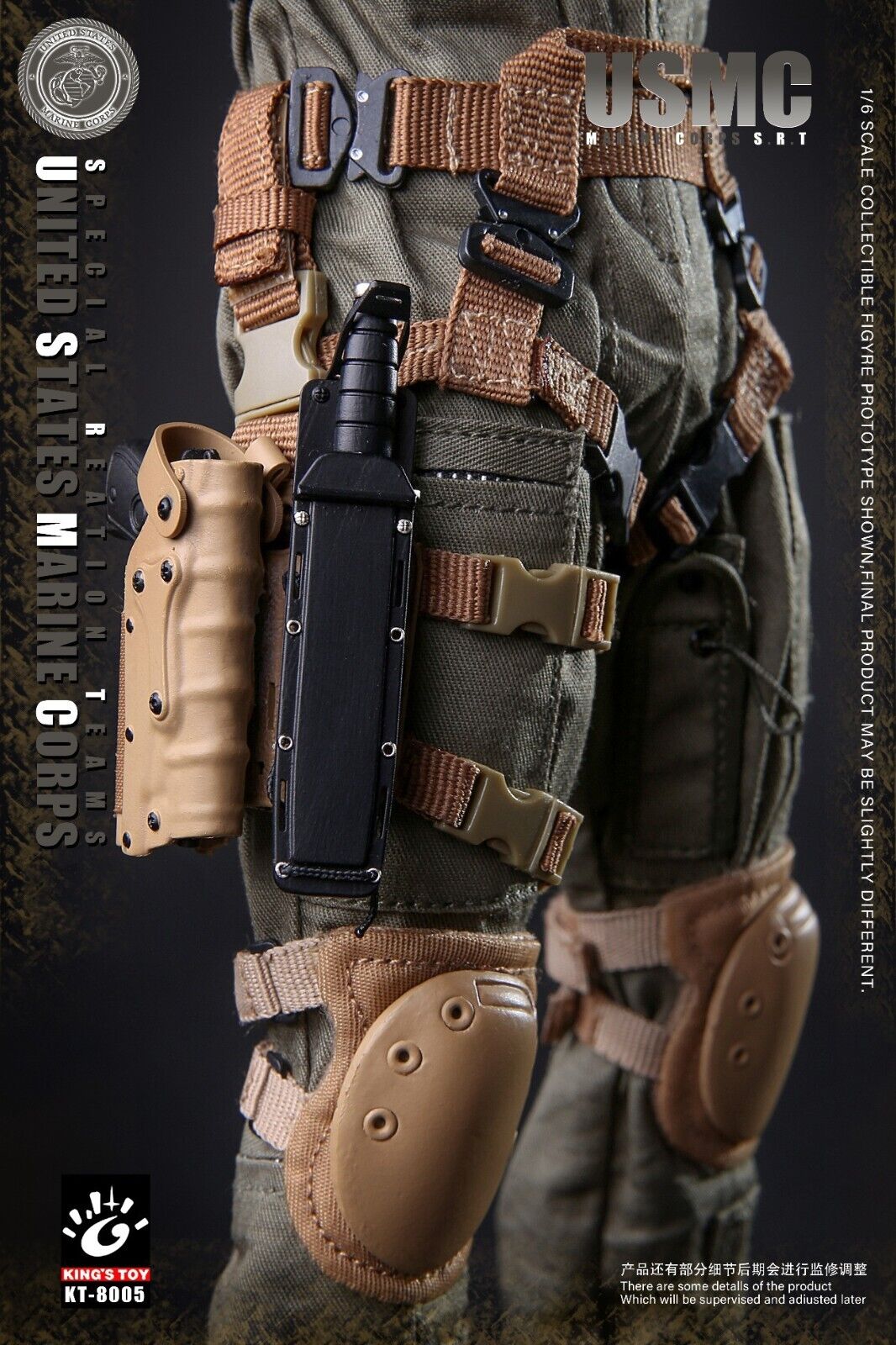 1:6 King's Toy USMC SRT Patches Set for 12" Figures