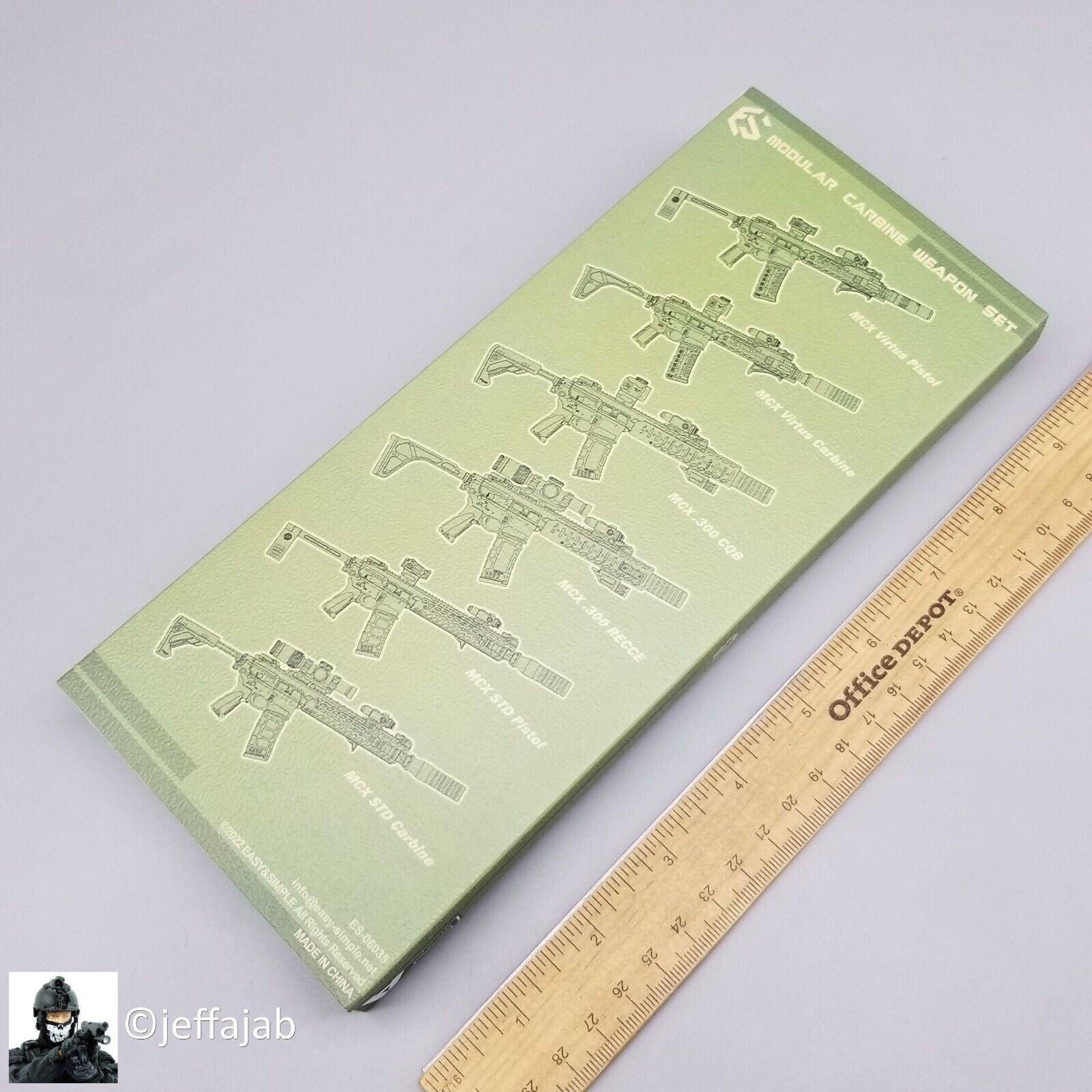 1:6 scale Easy & Simple Modular Carbine Weapon Set A - MCX Virtus Pistol 06035A