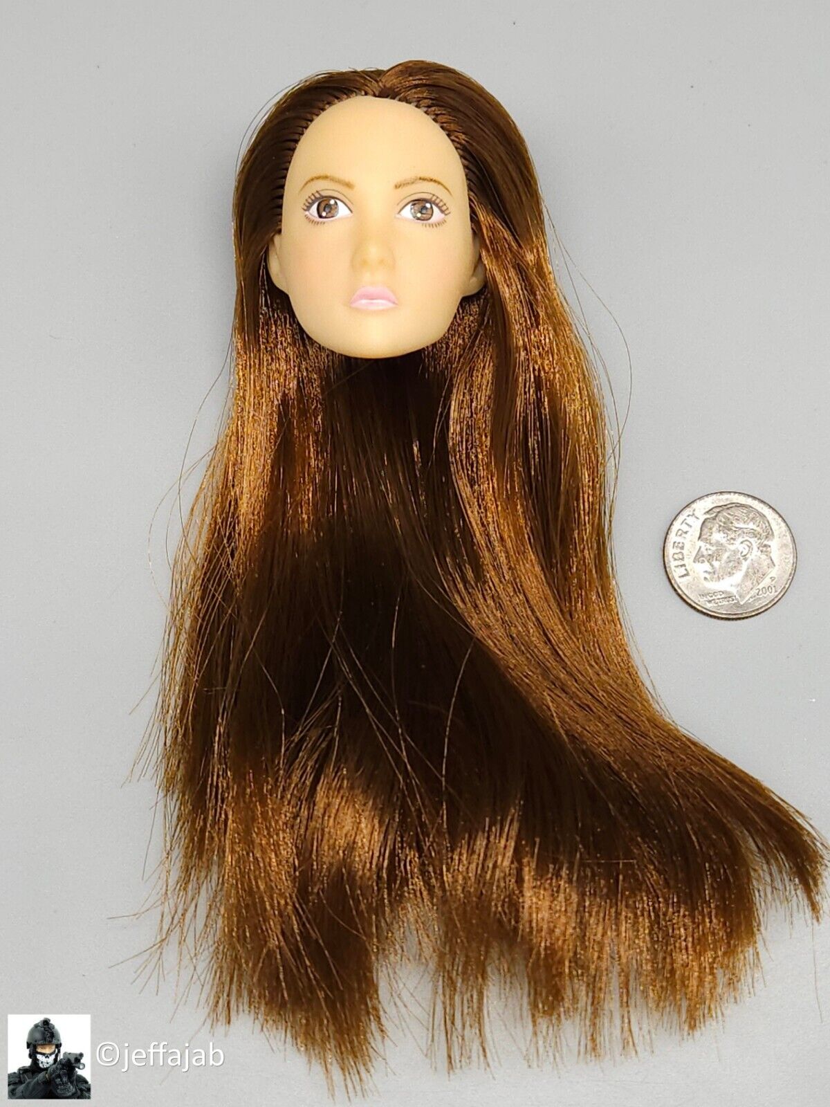 1:6 Triad Toys Otaku 1.0 Female Anime Red Hair Head Sculpt for 12" Figures