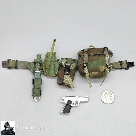 1:6 scale Dragon CIA Agent Jones Belt Pistol Knife Pouch Set for 12" Figures