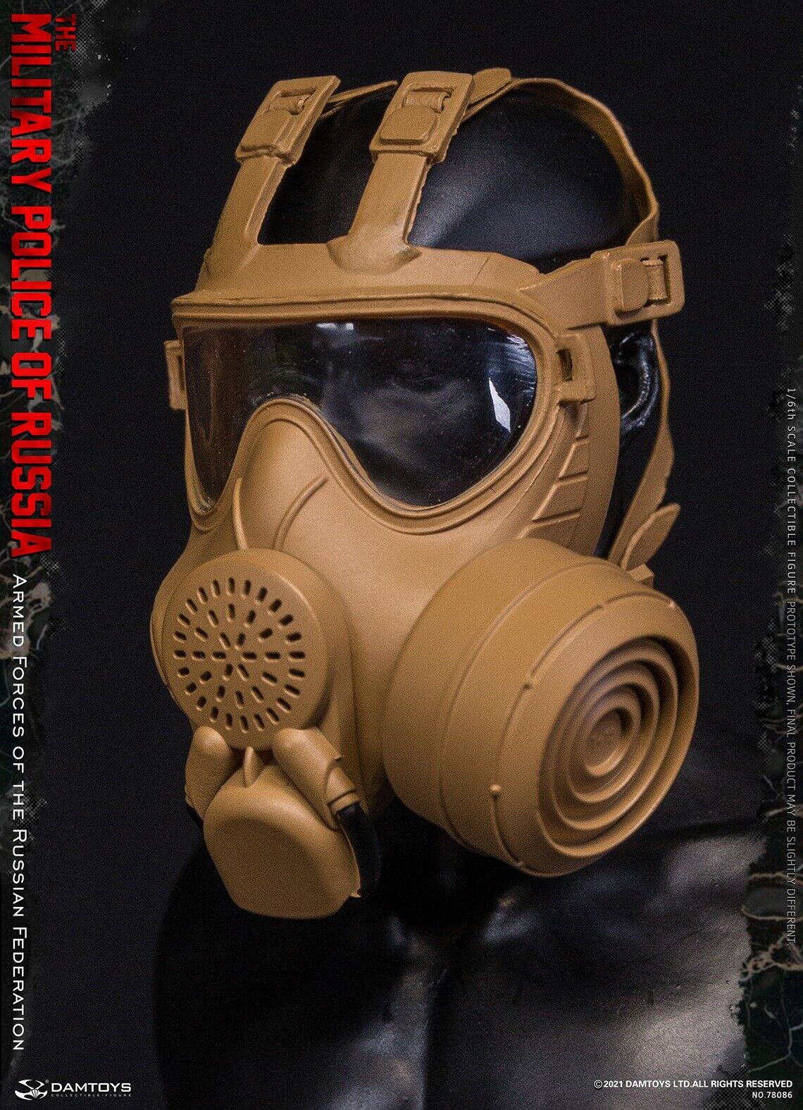 1:6 scale DamToys Russian Military Police Gas Mask for 12" Figures