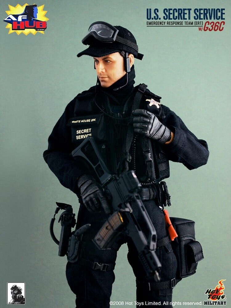 1:6 Hot Toys US Secret Service ERT Male Head Sculpt for 12" Figures