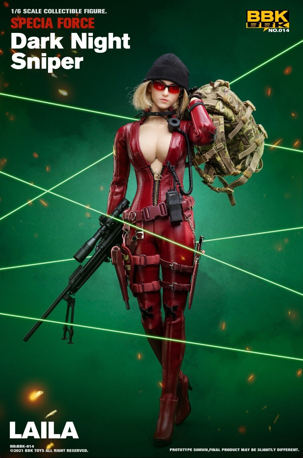 1:6 scale BBK Female Dark Night Sniper Laila Leg Panel for 12" Figures