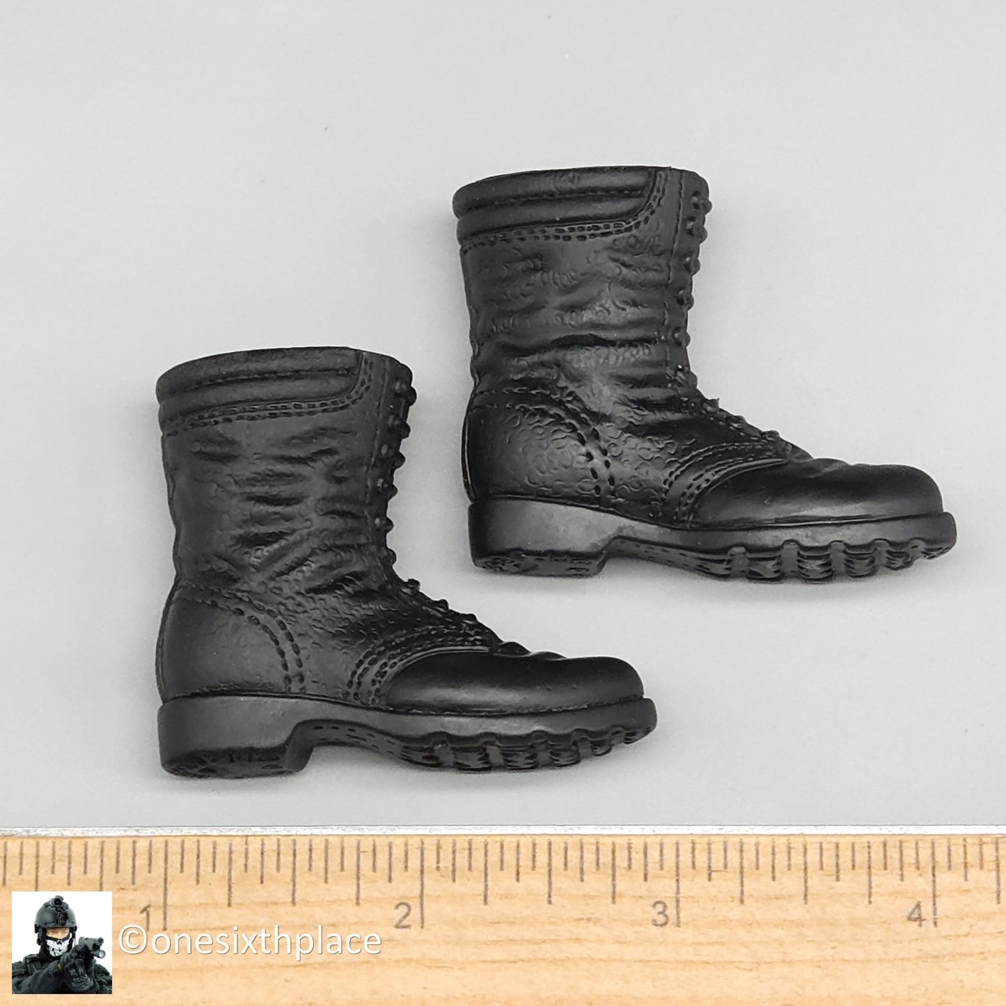 1:6 Ultimate Soldier Russian Spetsnaz Molded Black Combat Boots for 12" Figures