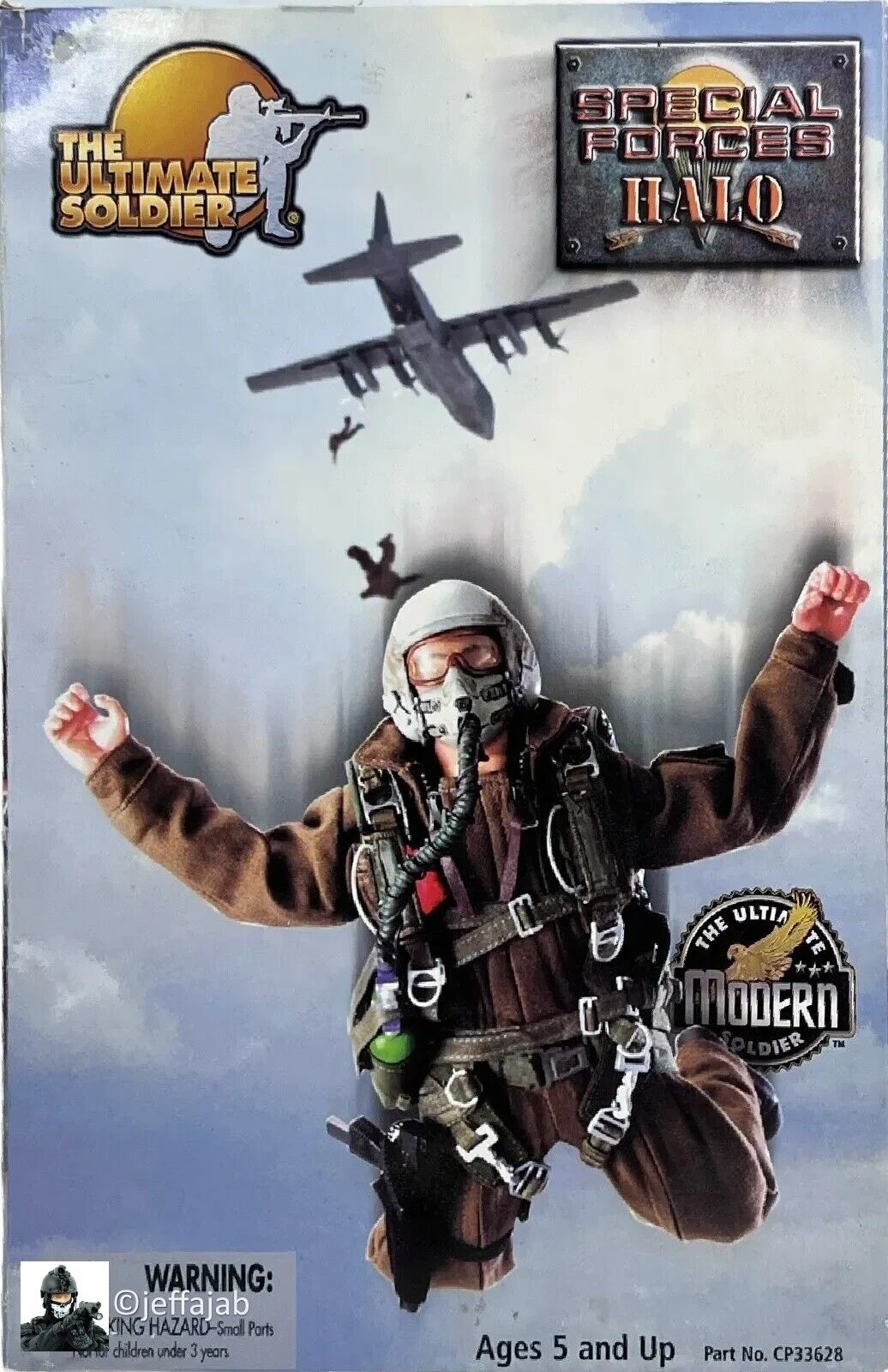 1:6 Ultimate Soldier Navy SEAL HALO Molded Parachute Pack for 12" Figures