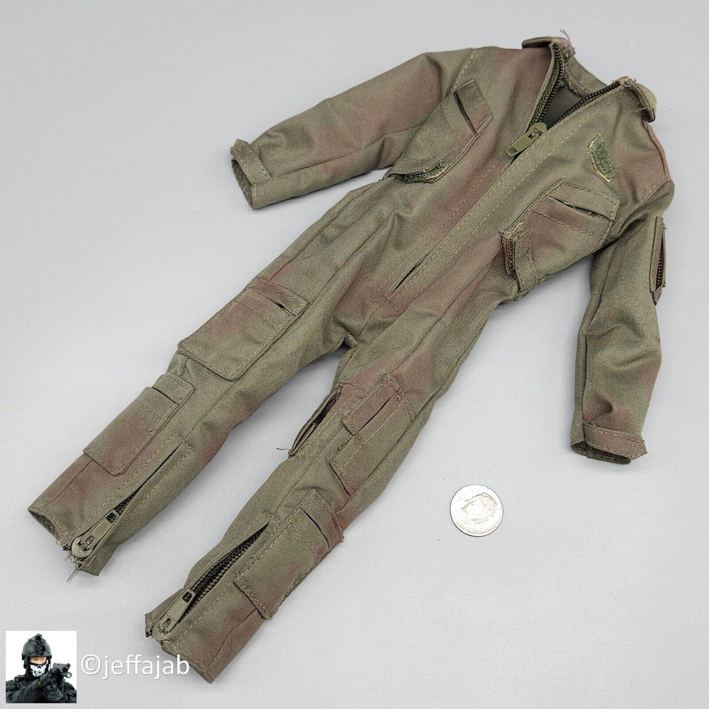 1:6 Dragon Ranger Sniper Roy Green Camo Nomex Flight Suit for 12" Figures