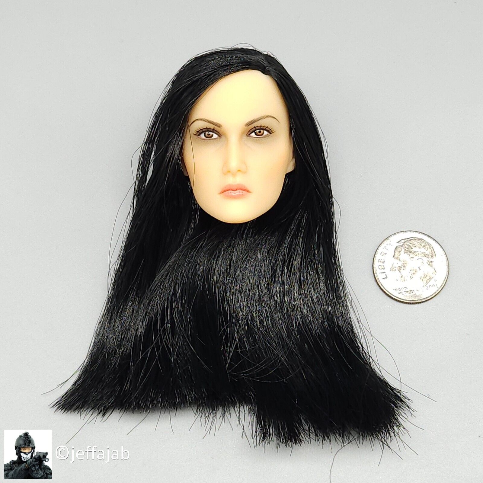 1:6 Triad Toys Otaku 1.2 Brunette Female Head Sculpt for 12" Figures