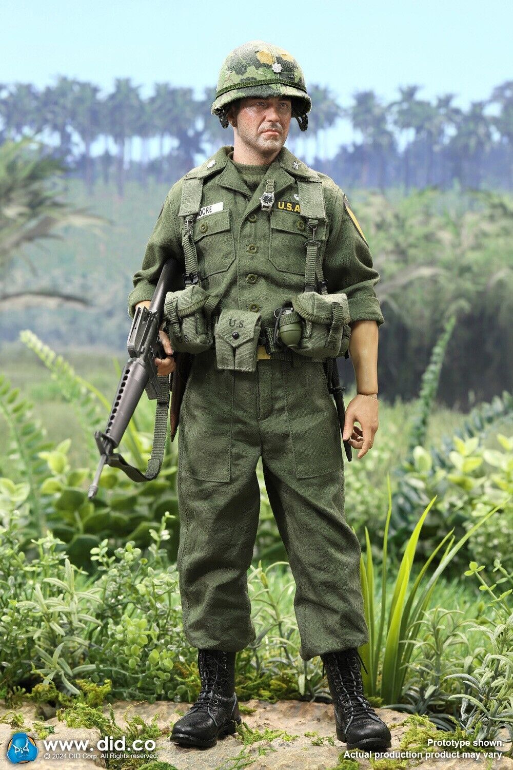 1:6 scale DiD Vietnam War U.S.  Army Lt. Col. Moore 12" Action Figure V80174