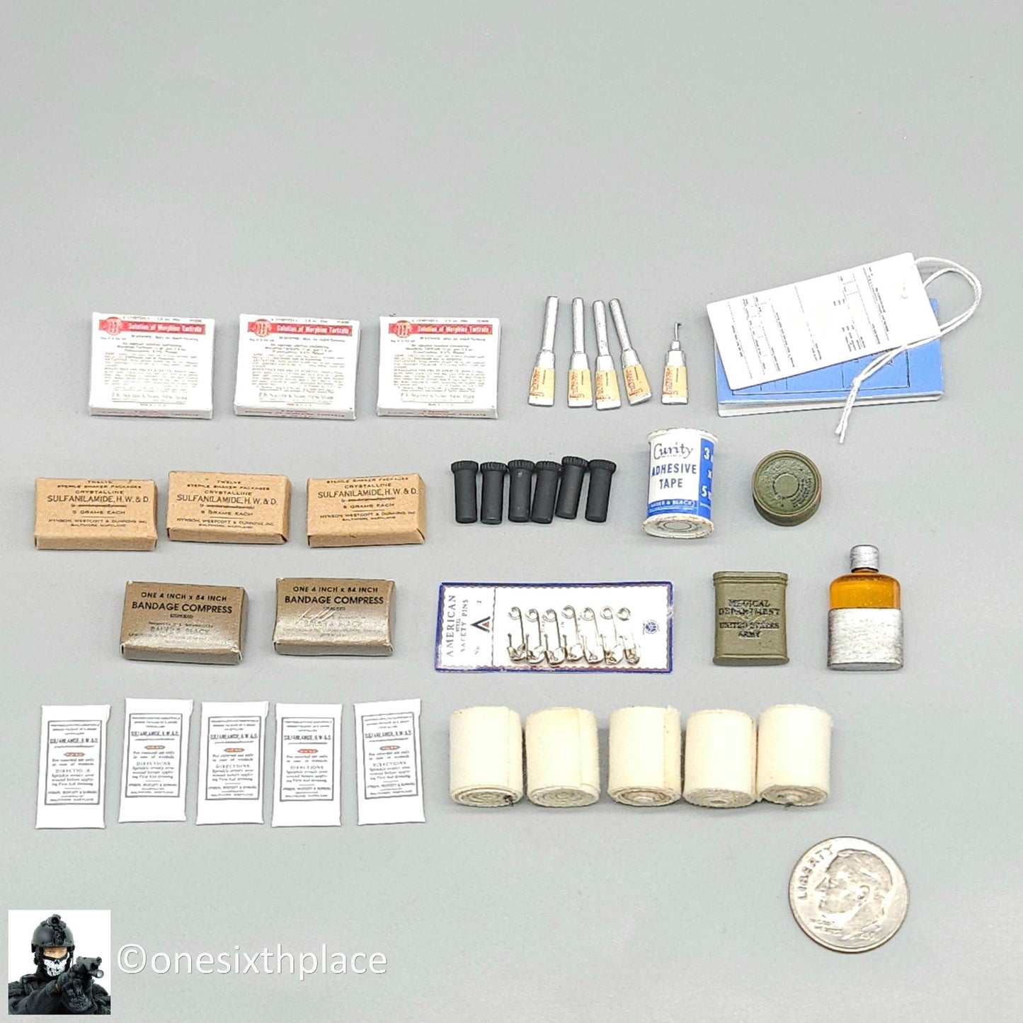 1:6 Scale DiD WWII US 2nd Ranger Battalion Medic Wade Medical Supplies