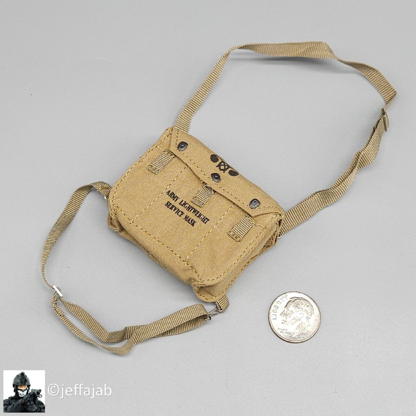 1:6 Ujindou WWII The Big Red One US Army Lightweight Gas Mask Bag for 12" Figure