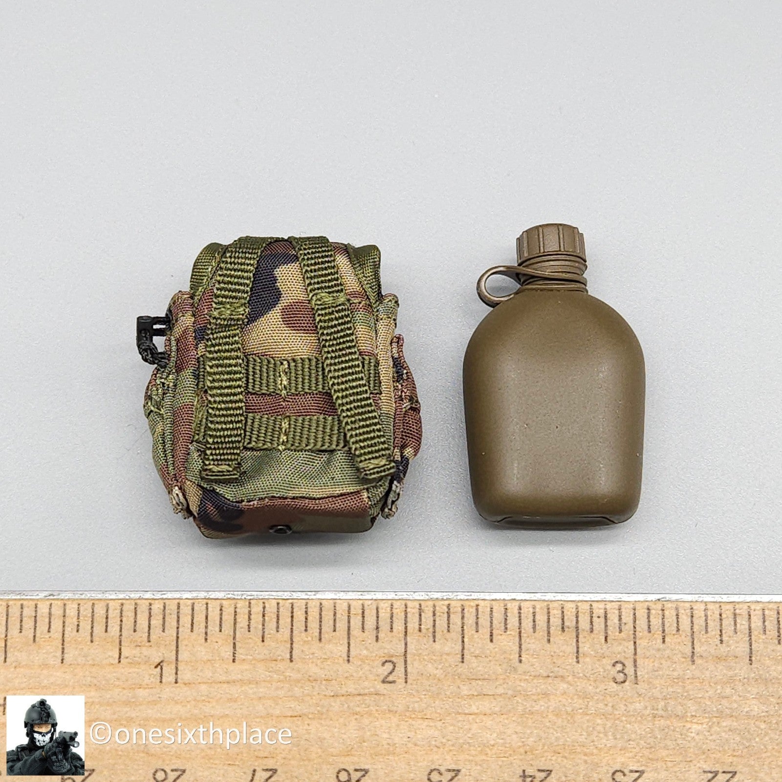 1:6 scale DamToys 75th Ranger Regiment Airborne Canteen w/ Woodland Pouch