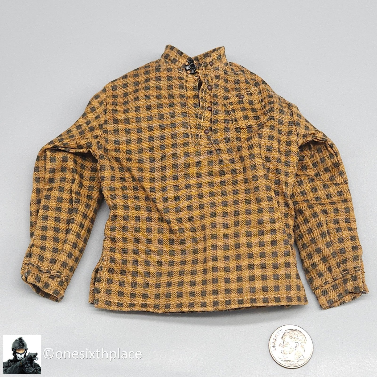 1:6 scale Sideshow Civil War 29th Alabama Plaid Shirt for 12" Figures