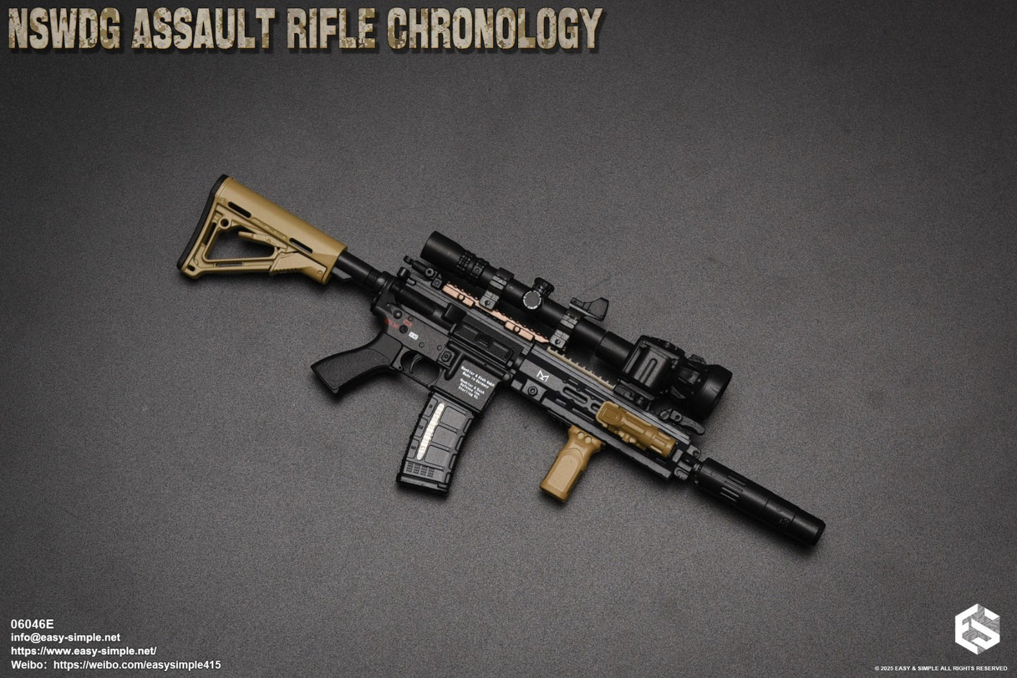 1:6 Easy & Simple NSWDG Assault Rifle Chronology Set E for 12" Figures 06046E