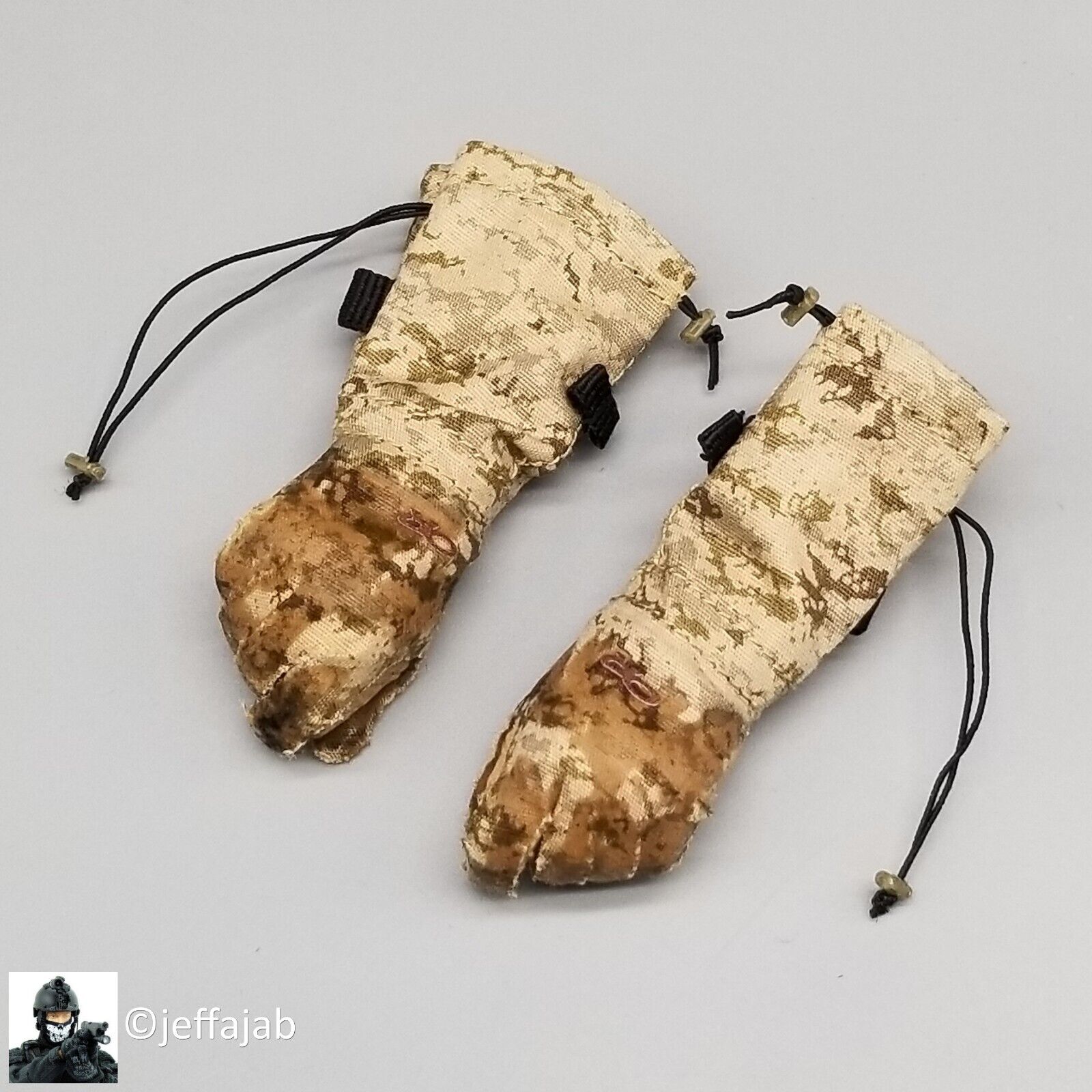 1:6 Easy & Simple Recce Element AOR1 Camo Winter Combat Gloves for 12" Figures