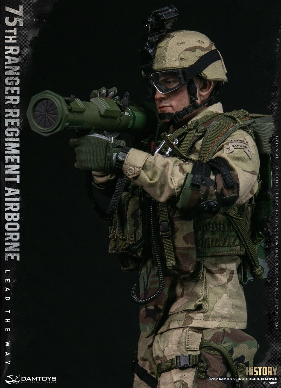1:6 scale DamToys 75th Ranger Regiment Airborne M136 AT4 Anti-Tank Weapon