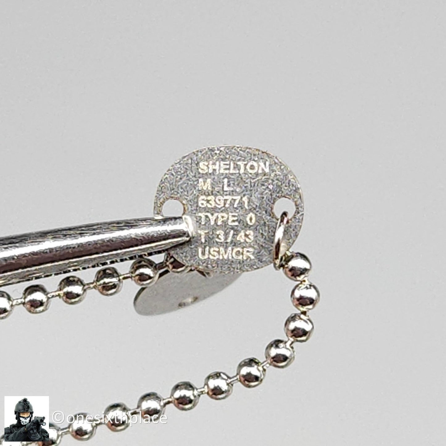 1:6 Facepool WWII USMC Snafu Dog Tags Necklace for 12" Figures