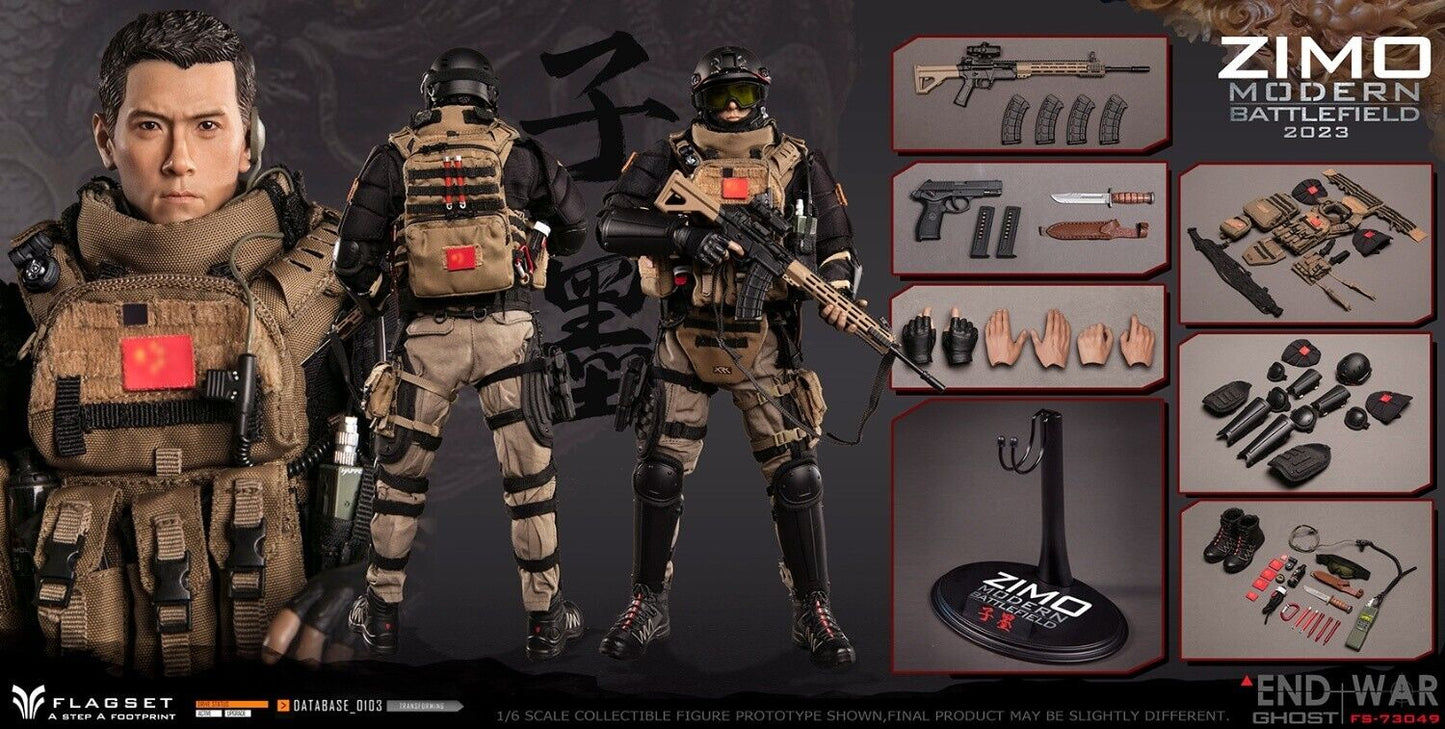 1:6 scale Flagset Modern Battlefield 2023 Zimo 12" Action Figure FS-73049