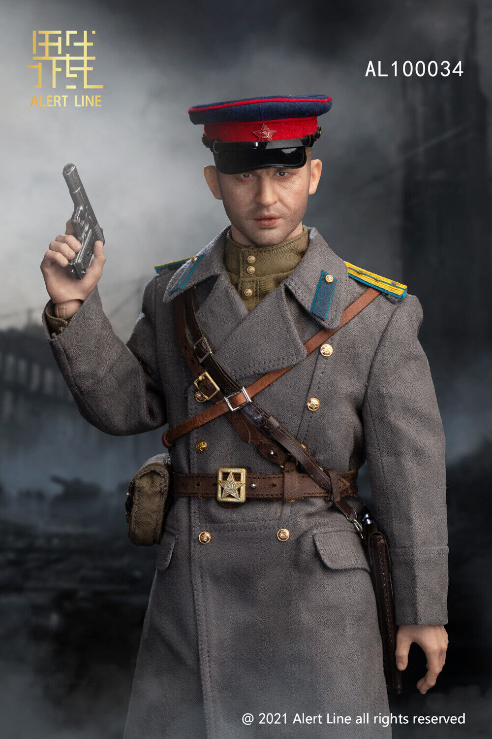 1:6 scale Alert Line WWII Soviet NKVD Officer Shirt Captain Rank for 12" Figures