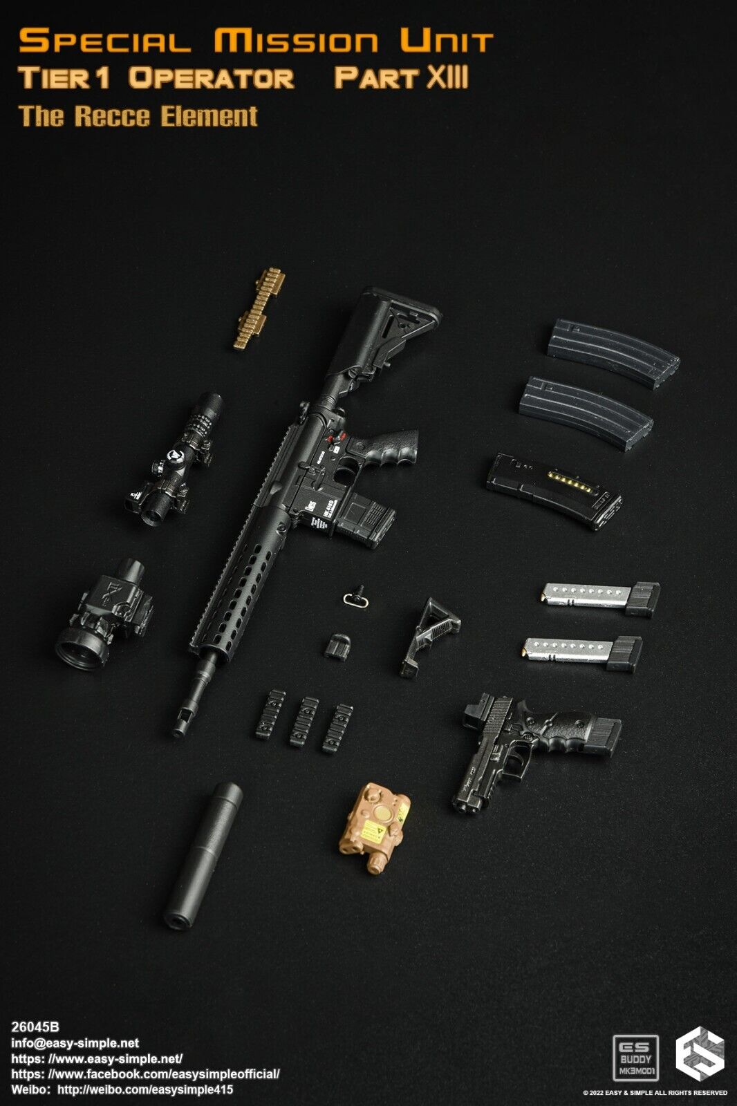 1:6 Easy & Simple SMU Tier 1 Operator Pt XIII Recce Element B 12" Figure 26045B