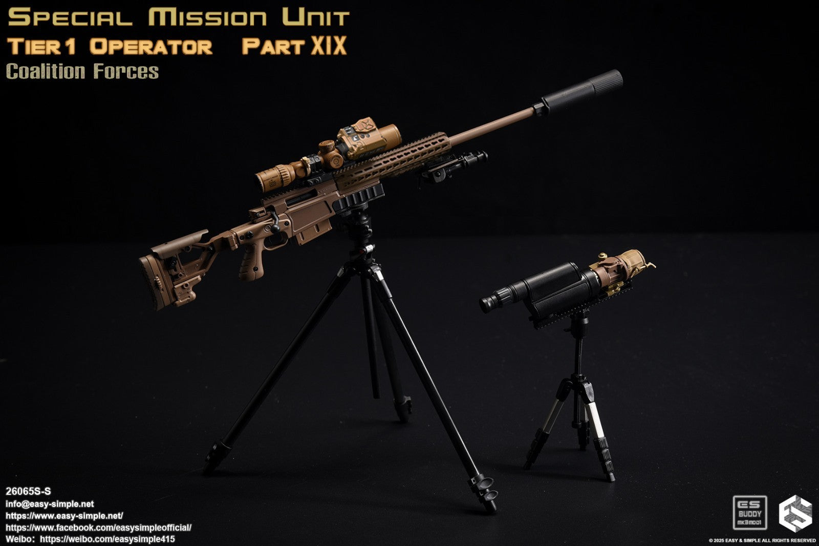 1:6 scale Easy & Simple Coalition Forces SAS Sniper SPOTR Spotting Scope System