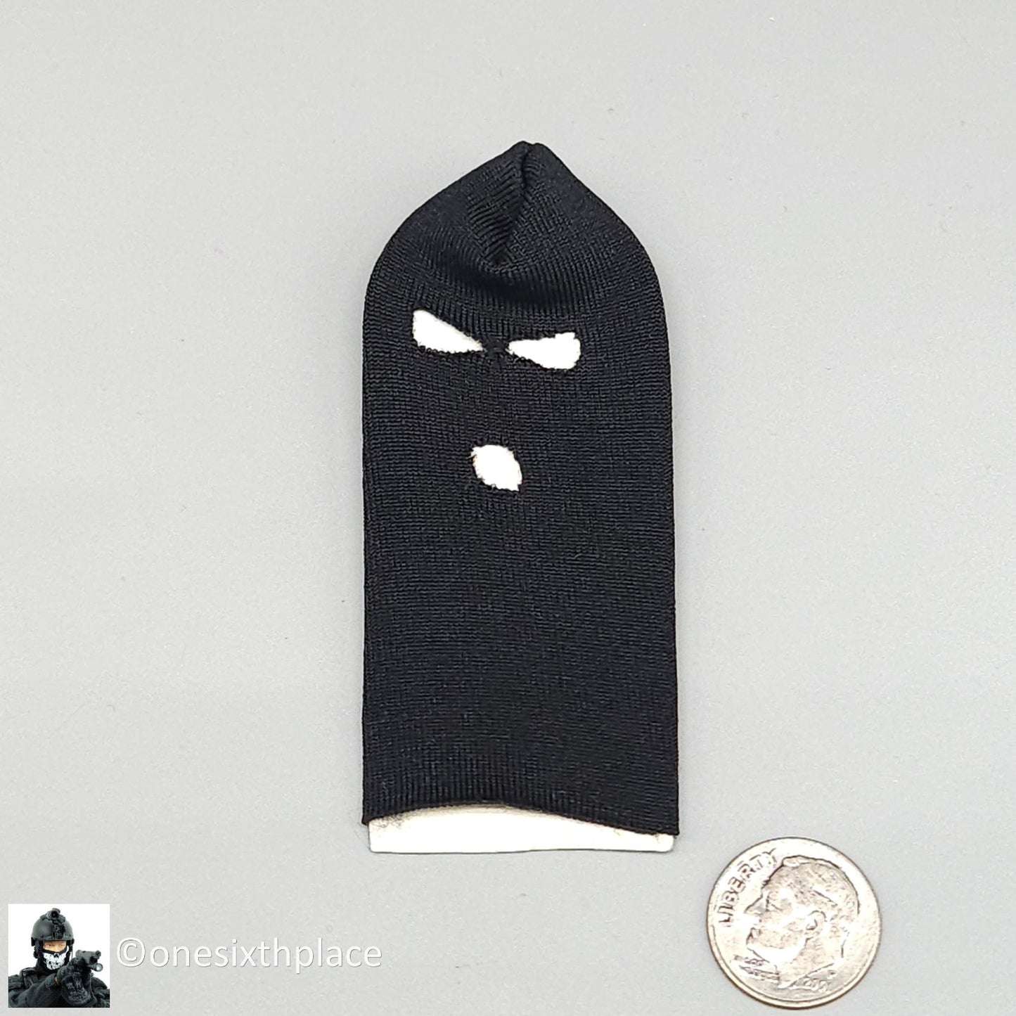 1:6 scale Dragon Black 3 Hole Balaclava Mask for 12" Figures Russian