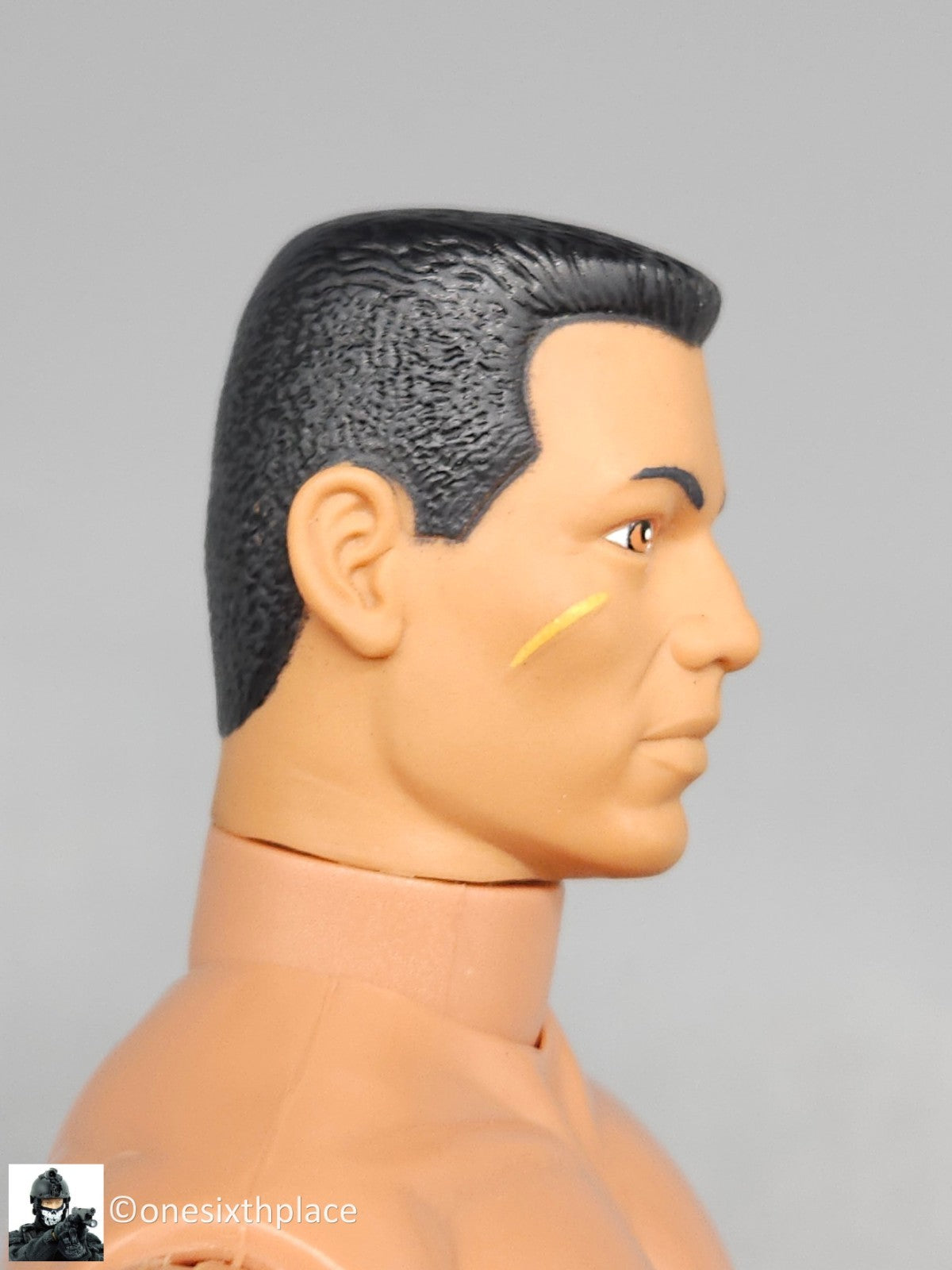 1:6 scale Hasbro GI Joe 1996 Male Body Black Flattop Hair Brown Eyes 12" Figure