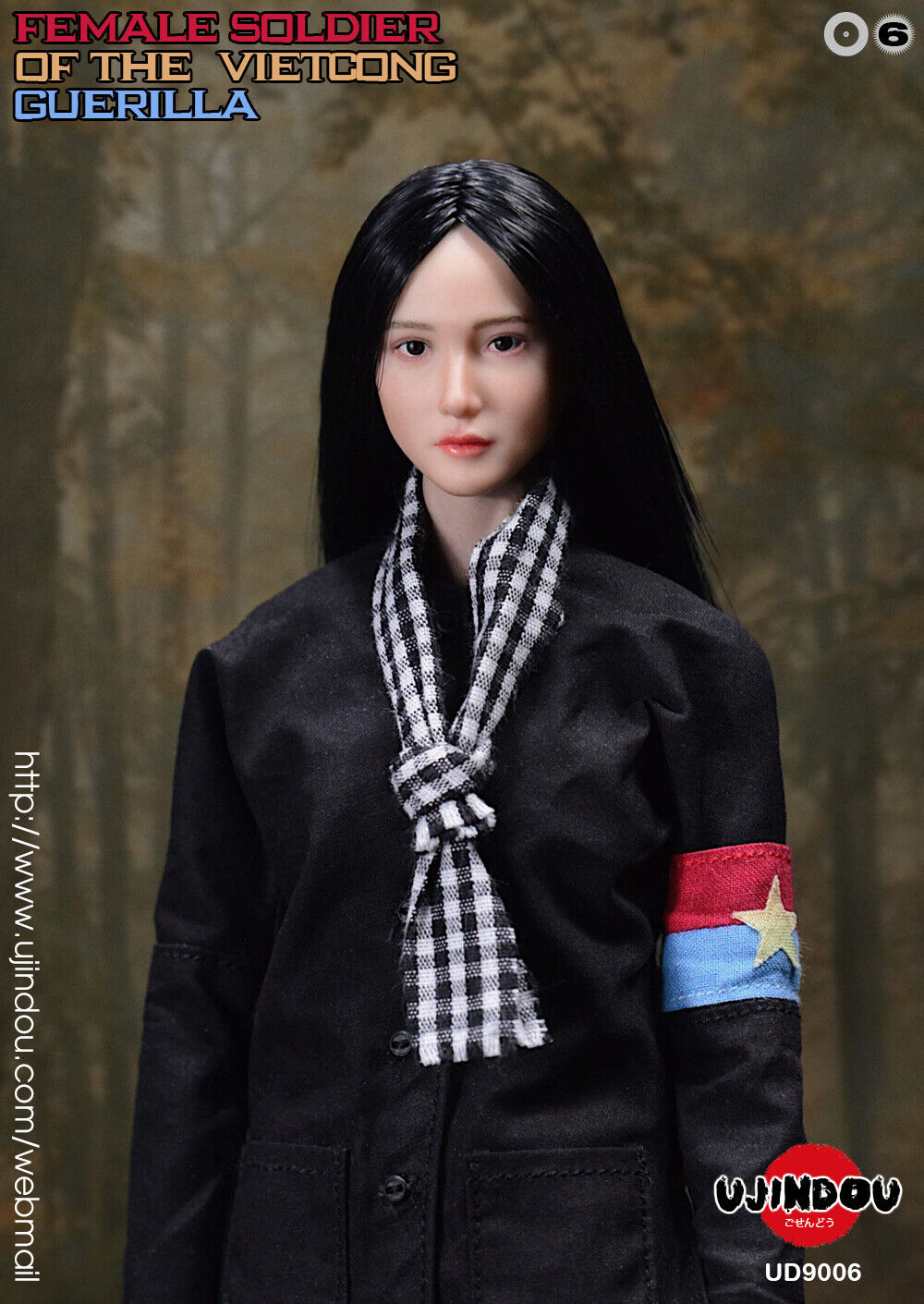 1:6 Ujindou Female Viet Cong Guerilla Scarf for 12" TBleague Vietnam NVA