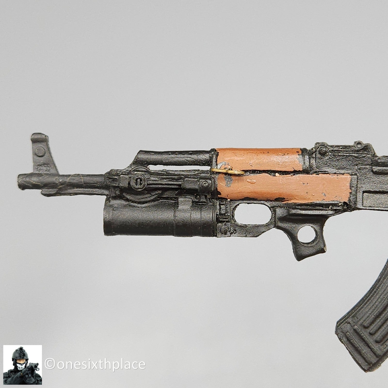 1:6 scale AK47 Rifle w/ Grenade Launcher for 12" Figures