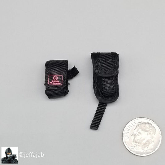 1:6 Flagset Female School Girl Han MeiMei Small Black Pouches for 12" Figures