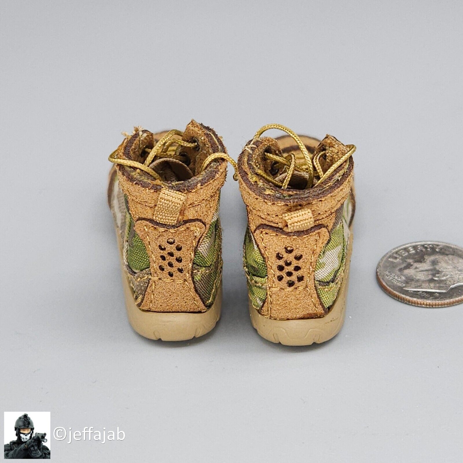 1:6 Soldier Story USAF TACP/JTAC Multicam Boots (Foot Type) for 12" Figures