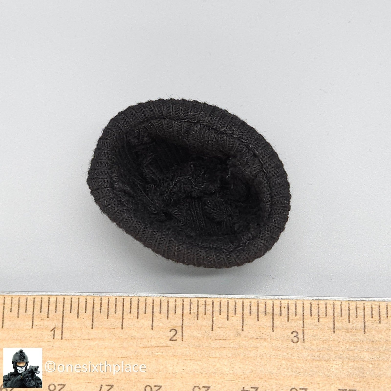 1:6 scale Dragon CIA Agent Jones Black Skull Cap Hat for 12" Figures