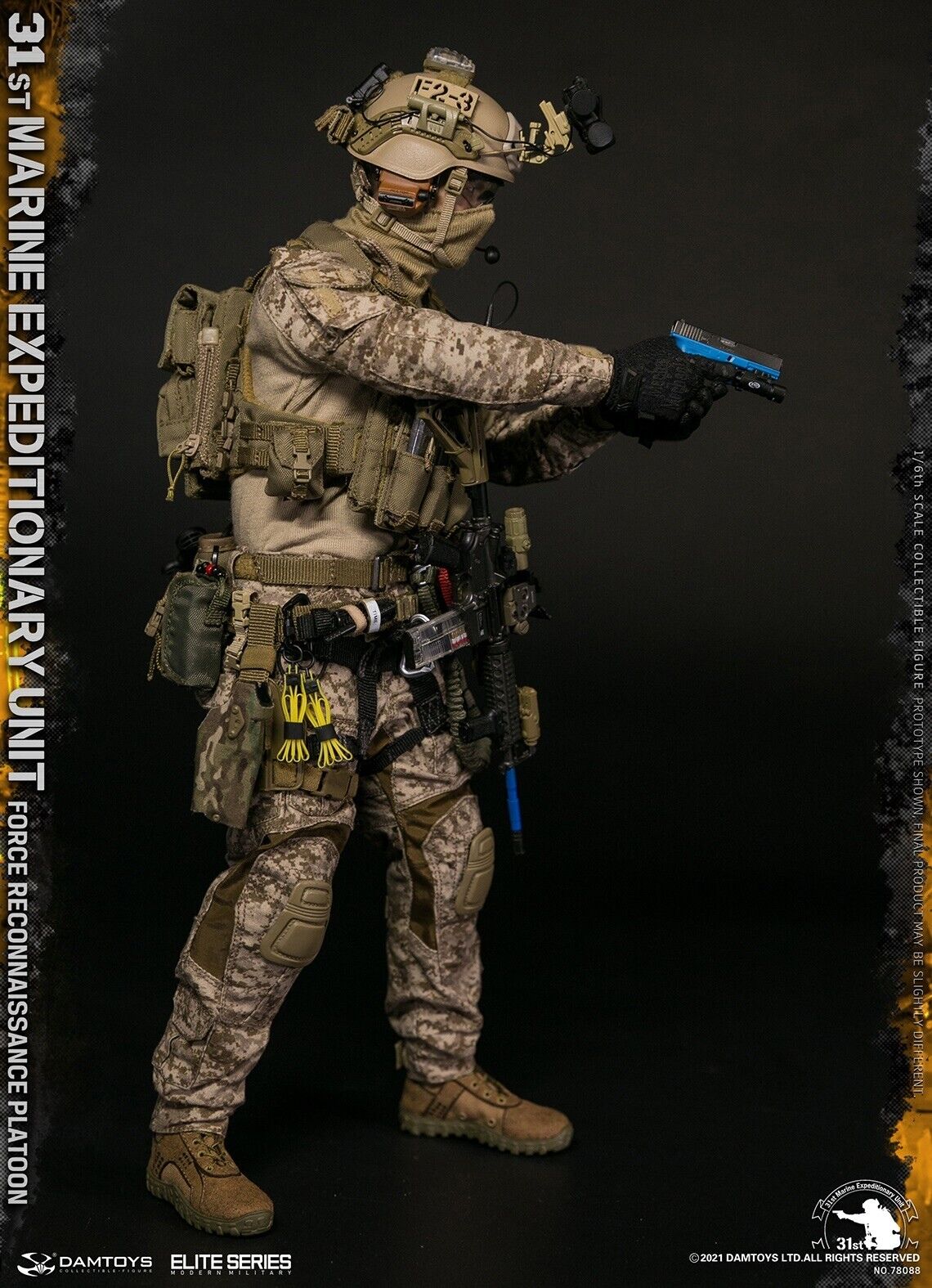 1:6 DamToys 31st MEU Force Reconnaissance Platoon Clear Glasses 12" Figures