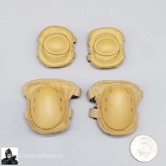 1:6 King's Toy USMC SRT Tan Elbow & Knee Pads Set for 12" Figures