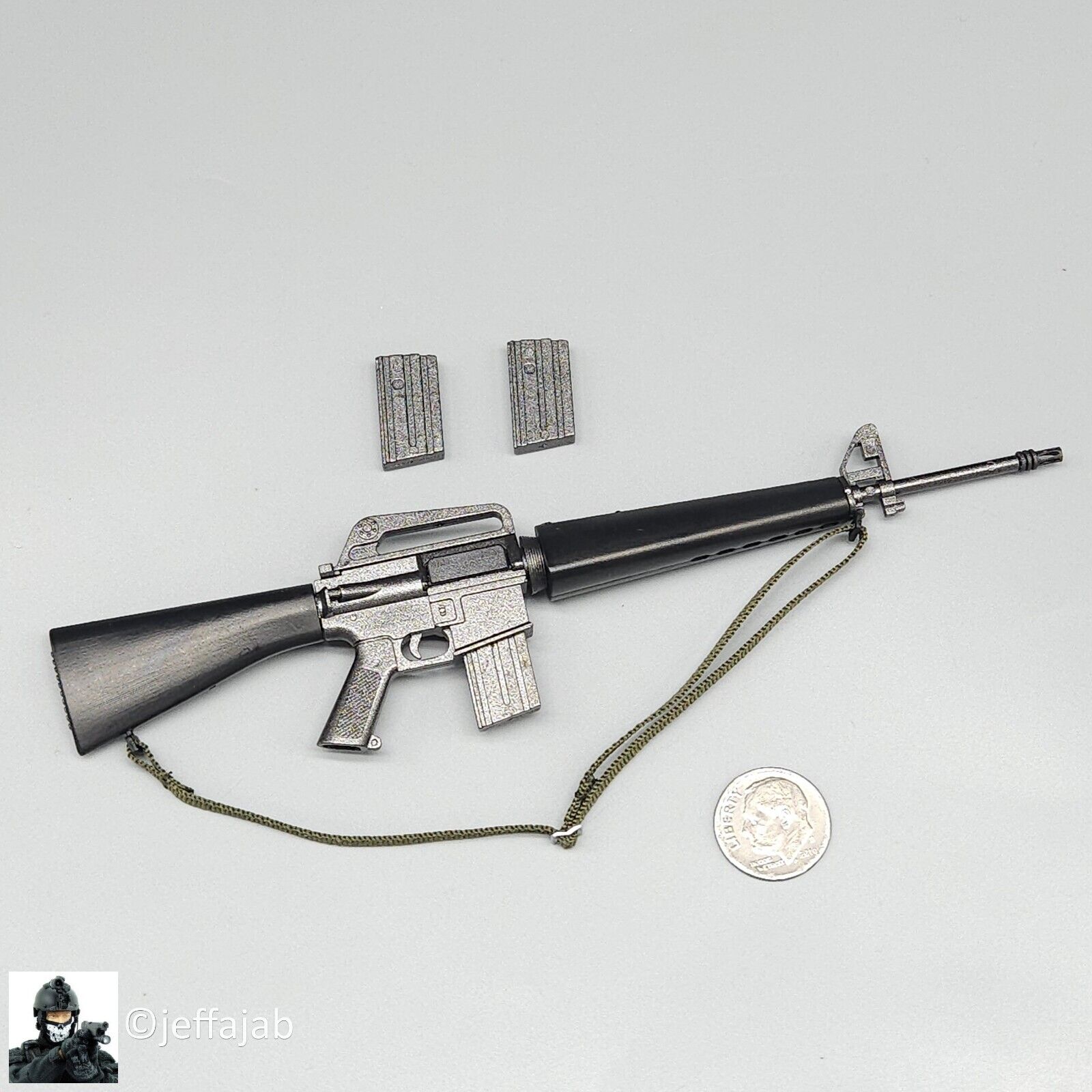 1:6 scale QO Toys Vietnam 101st Airborne Hamburger Hill M16 Rifle w/ Sling