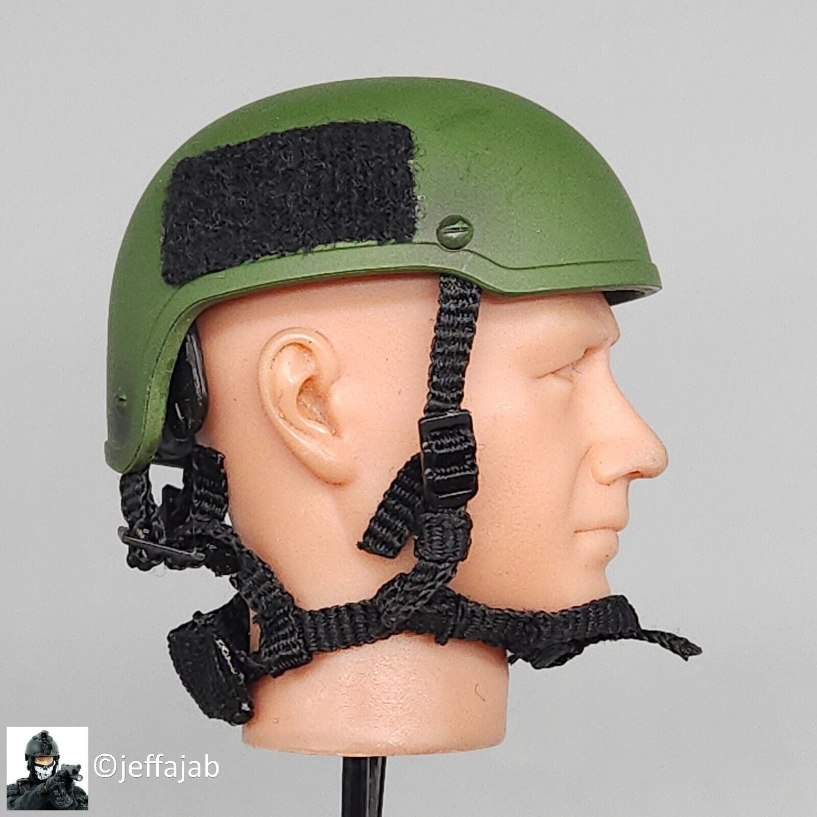 1:6 scale BBI Green Half Cut MICH Helmet for 12" Figures SEAL CAG