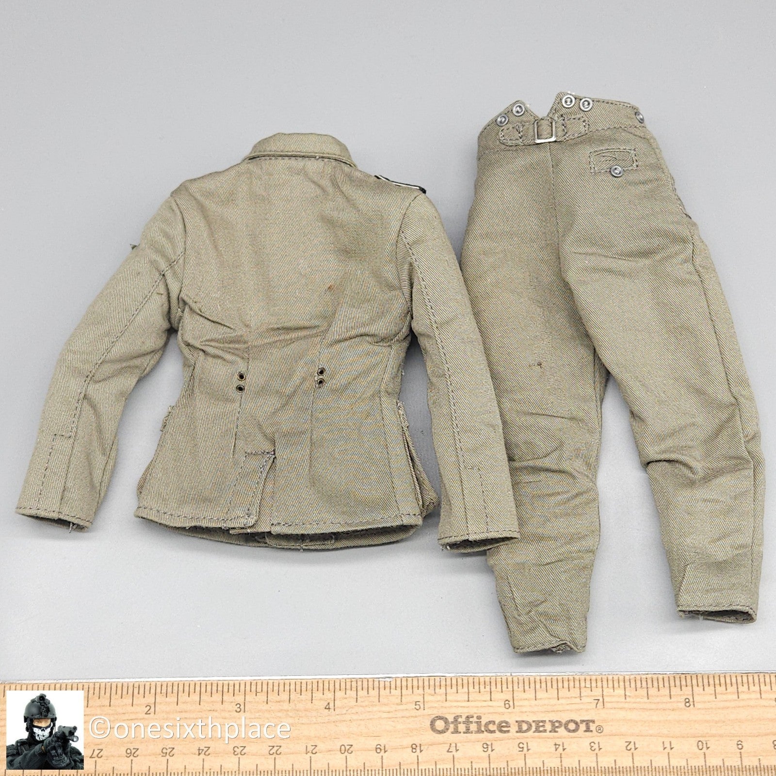 1:6 scale Dragon WWII German SS Mann Schutz Uniform Tunic & Pants #2 12" Figures