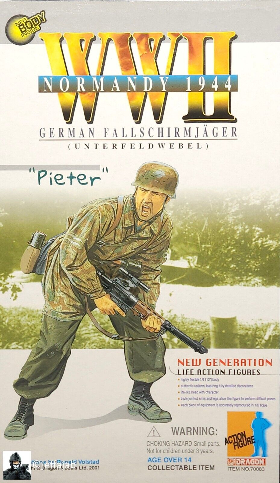 1:6 Dragon WWII German Fallschirmjager Pieter White Scarf for 12" Figures