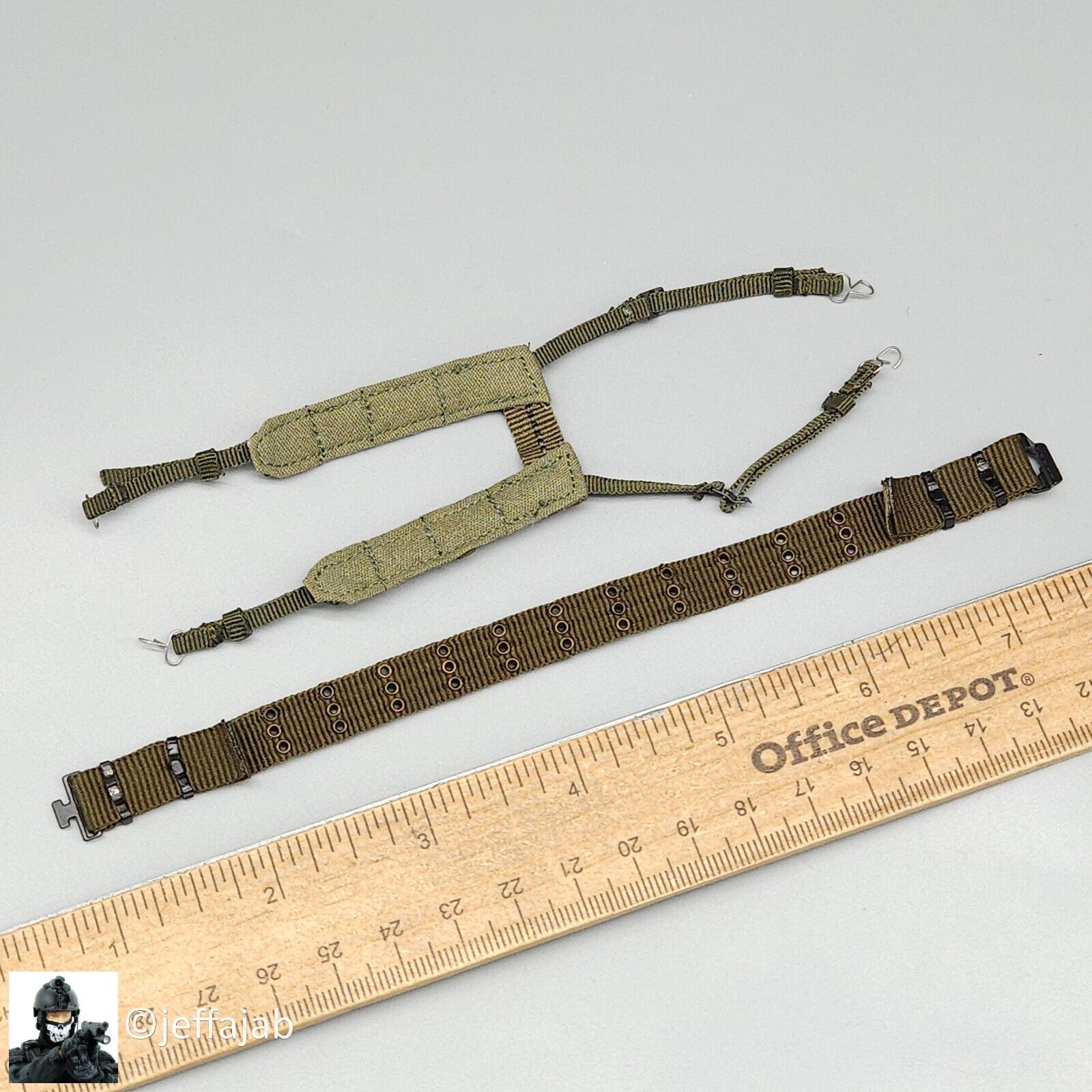 1:6 scale QO Toys Vietnam 101st Airborne Hamburger Hill M67 Belt w/ Suspenders