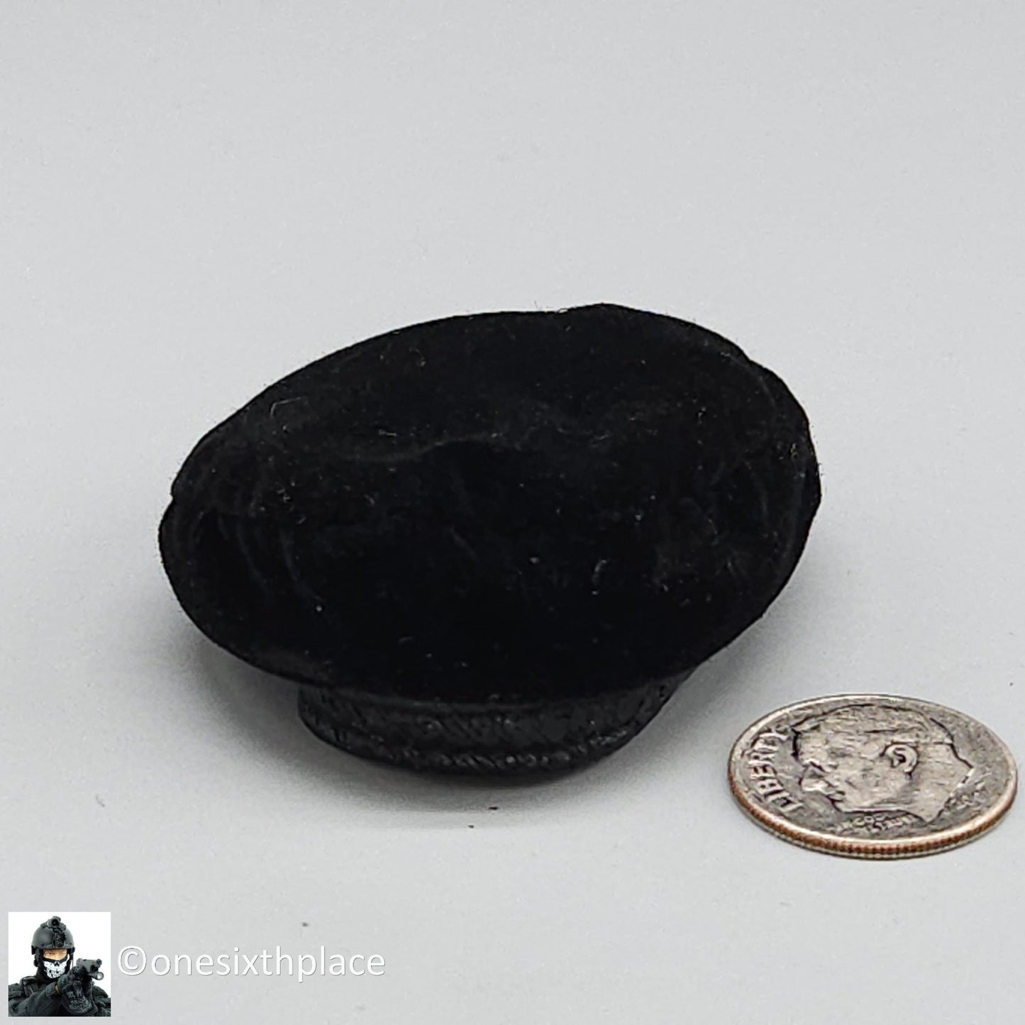1:6 scale BBI Cy Girl Female Black Felt Beret Hat for 12" Figures