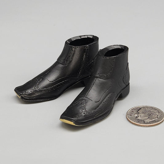 1:6 scale Triad Toys Mens Dress Boots Shoes (Foot Type) for 12" Figures