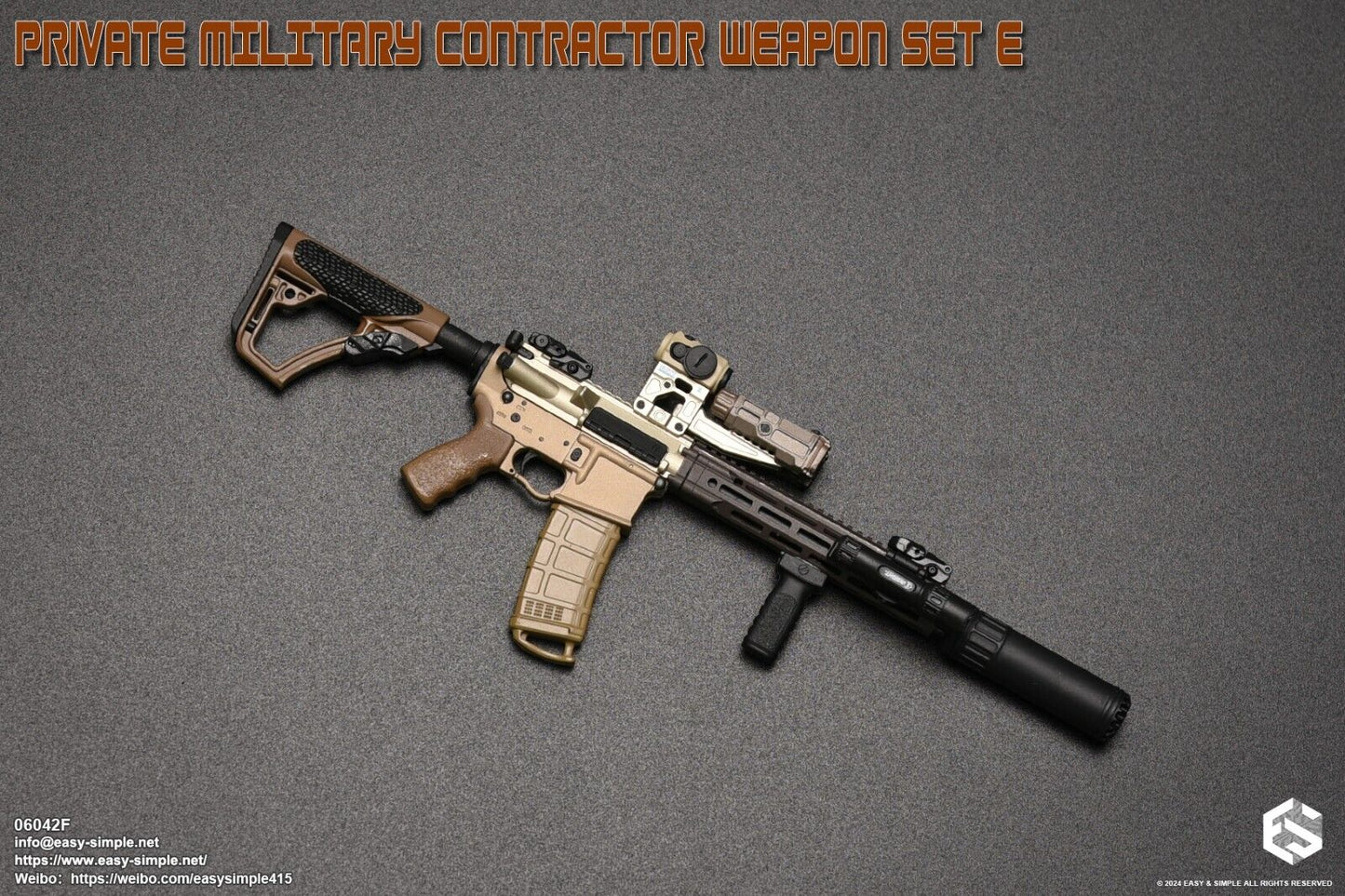 1:6 Easy & Simple Private Military Contractor Weapon Set E Ver. F for 12" Figure